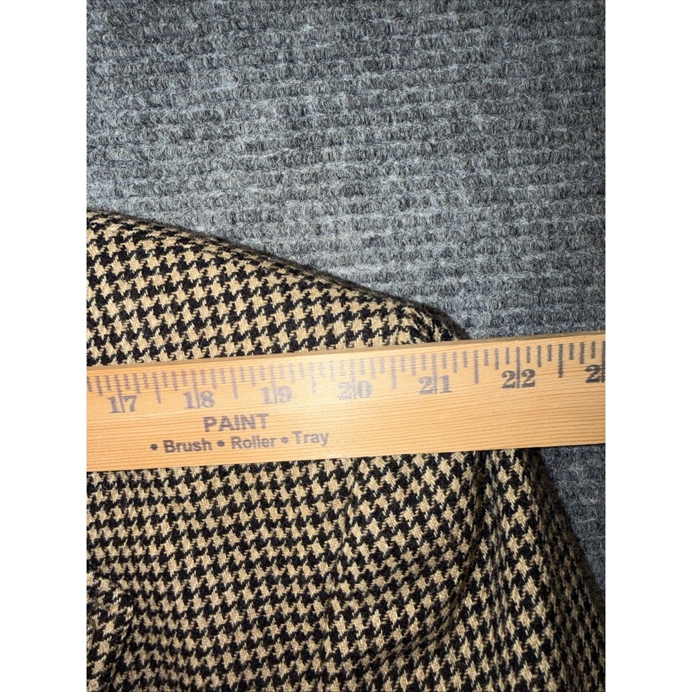 Vtg Harv'e Bernard Sport Coat Tweed Blazer Mens 48R Houndstooth Wool Brown Black - Picture 8 of 16